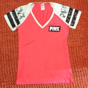 PINK sequin T-Shirt